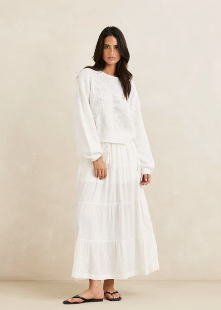 Classic Knit Jumper - White | Abbey Road Kaikoura