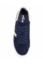 Load image into Gallery viewer, Flux - Navy Suede Leather Gold Stripes | Abbey Road Kaikoura