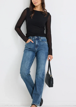 Load image into Gallery viewer, Farah Mid Blue High Rise Soft Flare Jean | Abbey Road Kaikoura