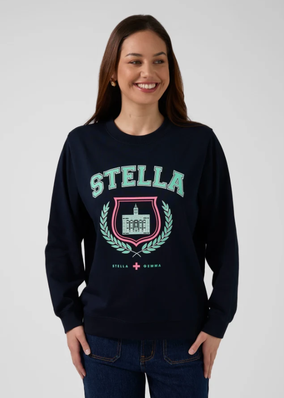 Essential Crew Navy Retro College | Abbey Road Kaikoura