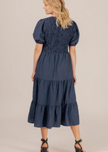 Load image into Gallery viewer, Mi Moso Violet Dress Navy Blue|Abbey Road