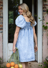 Load image into Gallery viewer, Foxwood Jade Textured Dress Vintage Mid Blue|AbbeyRoad