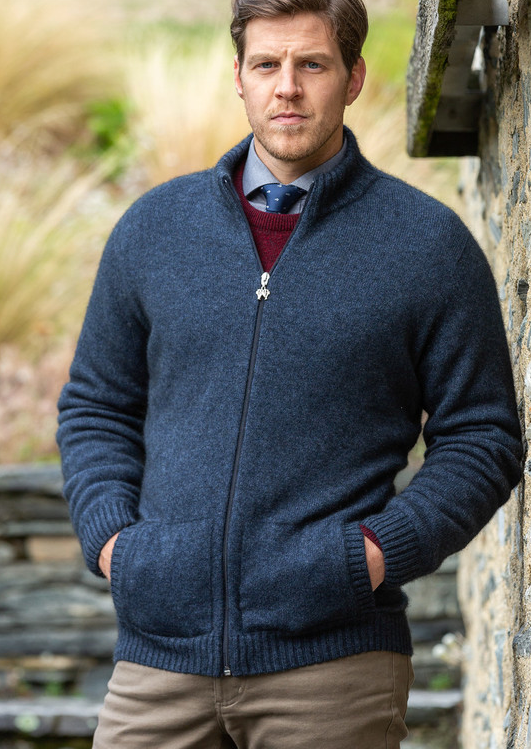 Noble Wilde\Mens Bristol Zip Jumper /Maritime|Abbey Road