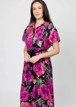 Load image into Gallery viewer, CHARLO | Jet Shirt Dress - Black Floral | Abbey Road Kaikoura