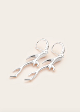 Load image into Gallery viewer, WHISTLE &amp; POP | Hunter Gatherer Antler Earrings Silver | Abbey Road Kaikoura