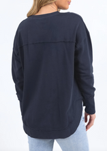 Load image into Gallery viewer, FOXWOOD Delilah Crew - Navy | Abbey Road Kaikoura