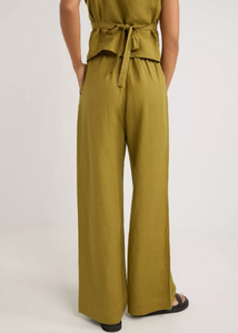 Rhythm\Maya Wide Leg Pant/Olive|Abbey Road