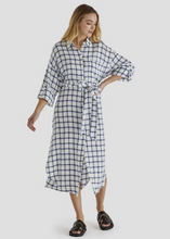 Load image into Gallery viewer, SASS Beau Shirt Dress - White Check | Abbey Road Kaikoura