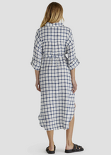 Load image into Gallery viewer, SASS Beau Shirt Dress - White Check | Abbey Road Kaikoura