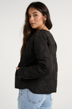 Load image into Gallery viewer, STORIES TO BE TOLD | Apex Collarless Puffer Jacket Black | Abbey Road Kaikoura