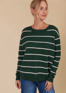 ISLE OF MINE | Juno Stripe Jumper/Cardigan | Abbey Road Kaikoura