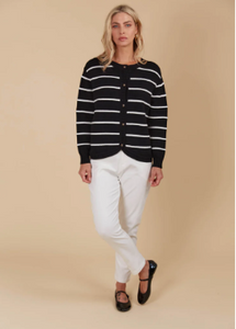ISLE OF MINE | Juno Stripe Jumper/Cardigan | Abbey Road Kaikoura