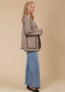 EB & IVE | Athena Cardigan Taupe | Abbey Road Kaikoura