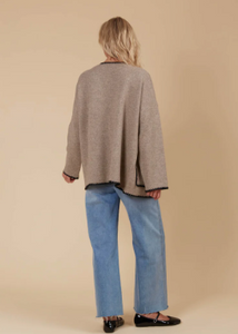 EB & IVE | Athena Cardigan Taupe | Abbey Road Kaikoura
