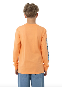 SANTA CRUZ | Decaying Hand Centre Strip LS Tee - Orange | Abbey Road Kaikoura