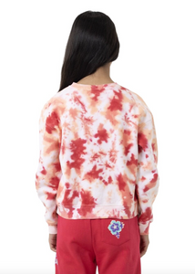 SANTA CRUZ | Free Spirit Floral Stack Front Sweater - Pink Coral Tie Dye | Abbey Road Kaikoura
