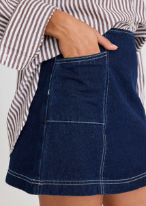 STORIES TO BE TOLD | Launch Denim Mini Skirt Indigo | Abbey Road Kaikoura
