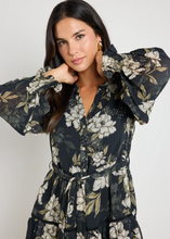 Load image into Gallery viewer, BY ROSA. | Script Dress Black Floral | Abbey Road Kaikoura