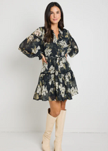 Load image into Gallery viewer, BY ROSA. | Script Dress Black Floral | Abbey Road Kaikoura