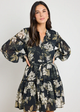 Load image into Gallery viewer, BY ROSA. | Script Dress Black Floral | Abbey Road Kaikoura
