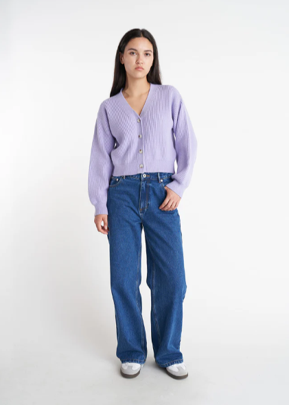HUFFER | Bella Knit Cardigan - Thistle | Abbey Road Kaikoura