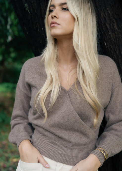 HUMIDITY | Mika Wrap Top - Mocha | Abbey Road Kaikoura