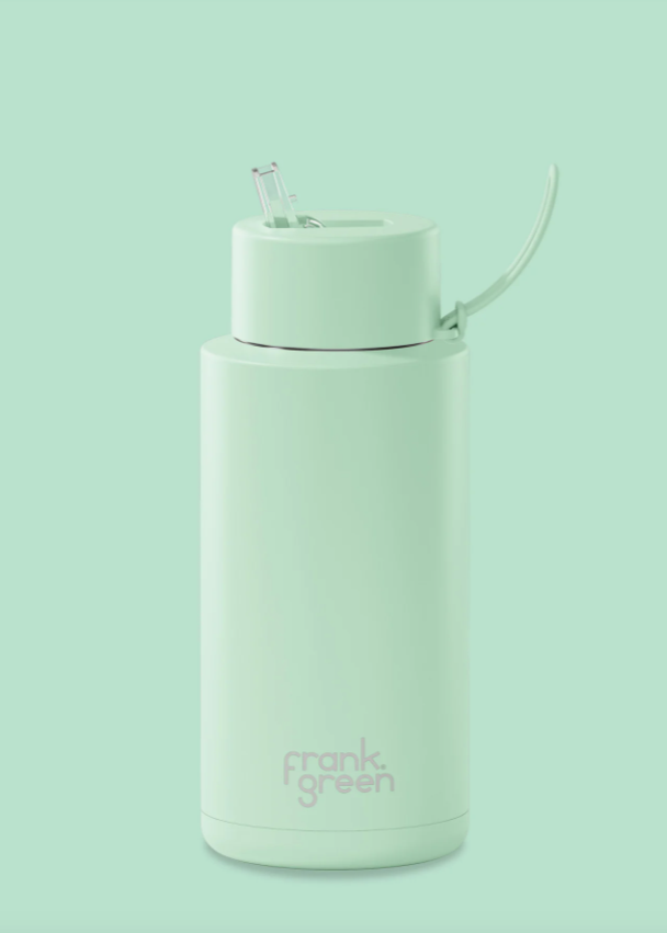 FRANK GREEN | 34oz Ceramic Reusable Bottle Straw Lid | Abbey Road Kaikoura