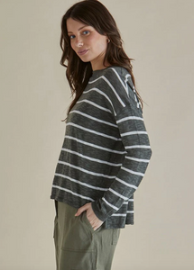 Betty Basics\Natasha Knit Top /Green stripe|Abbey Road