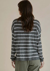 Betty Basics\Natasha Knit Top /Green stripe|Abbey Road