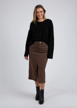 Load image into Gallery viewer, FOXWOOD | Scout Midi Skirt - Chocolate | Abbey Road Kaikoura