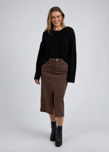 FOXWOOD | Scout Midi Skirt - Chocolate | Abbey Road Kaikoura
