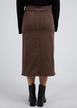 Load image into Gallery viewer, FOXWOOD | Scout Midi Skirt - Chocolate | Abbey Road Kaikoura