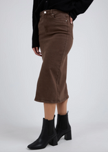 Load image into Gallery viewer, FOXWOOD | Scout Midi Skirt - Chocolate | Abbey Road Kaikoura