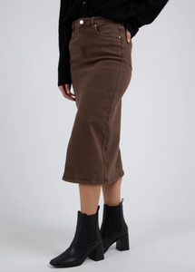 FOXWOOD | Scout Midi Skirt - Chocolate | Abbey Road Kaikoura