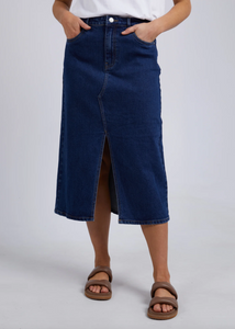 FOXWOOD | Scout Midi Skirt - Indigo | Abbey Road Kaikoura