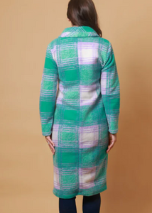 Charlo\Bree Cardigan/ Green Lilac Check|Abbey Road