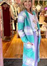Load image into Gallery viewer, Charlo\Bree Cardigan/ Green Lilac Check|Abbey Road