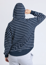 Load image into Gallery viewer, ELM | Lounger Scoop Hoodie - Navy Stripe | Abbey Road Kaikoura