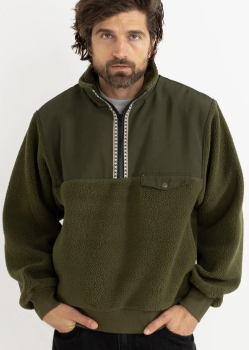 RHYTHM | Pfeiffer Sherpa Fleece - Olive | Abbey Road Kaikoura
