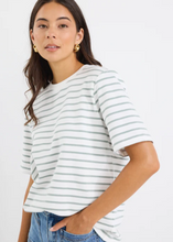 Load image into Gallery viewer, RE:UNION label | Binding Tee - Khaki Stripe | Abbey Road Kaikoura