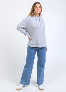 FOXWOOD | Metallic Simplified Hoodie - Grey Marle | Abbey Road Kaikoura