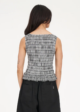 Load image into Gallery viewer, Rooney Gigi Shirred Top Black/Chalk | Abbey Road Kaikoura