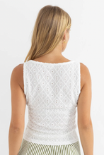 Load image into Gallery viewer, Charm Tank - White | Abbey Road Kaikoura