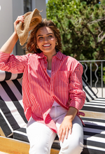 Load image into Gallery viewer, Frankie Striped Shirt - Cayenne | Abbey Road Kaikoura