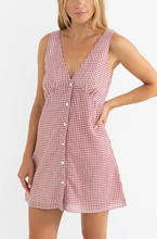 Load image into Gallery viewer, Lola Check Mini Dress - Fire | Abbey Road Kaikoura