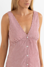 Load image into Gallery viewer, Lola Check Mini Dress - Fire | Abbey Road Kaikoura