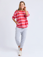 Load image into Gallery viewer, Mazie Block Stripe Sweat - Cayenne &amp; Rose | Abbey Road Kaikoura