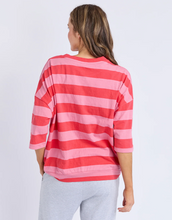 Load image into Gallery viewer, Mazie Block Stripe Sweat - Cayenne &amp; Rose | Abbey Road Kaikoura