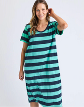Load image into Gallery viewer, Mercury Stripe Dress - Blue/Green Stripe | Abbey Road Kaikoura