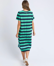 Load image into Gallery viewer, Mercury Stripe Dress - Blue/Green Stripe | Abbey Road Kaikoura